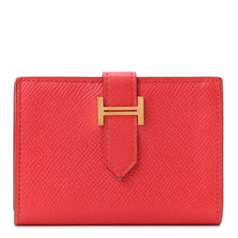 hermas bearn card holder rouge tomate